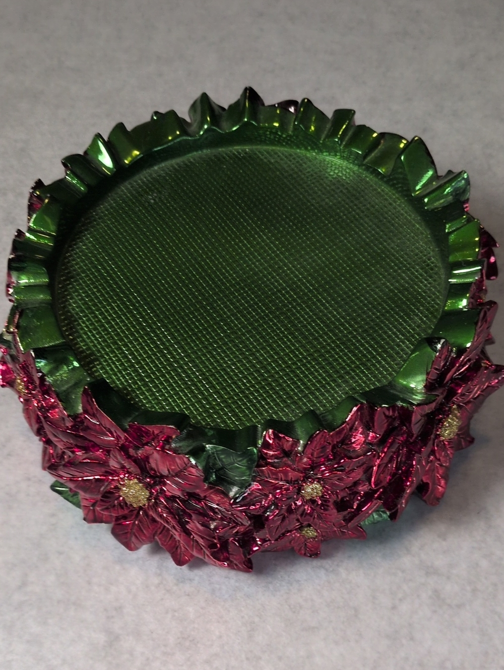 Poinsettia Candle Holder Pedestal by Homeworx